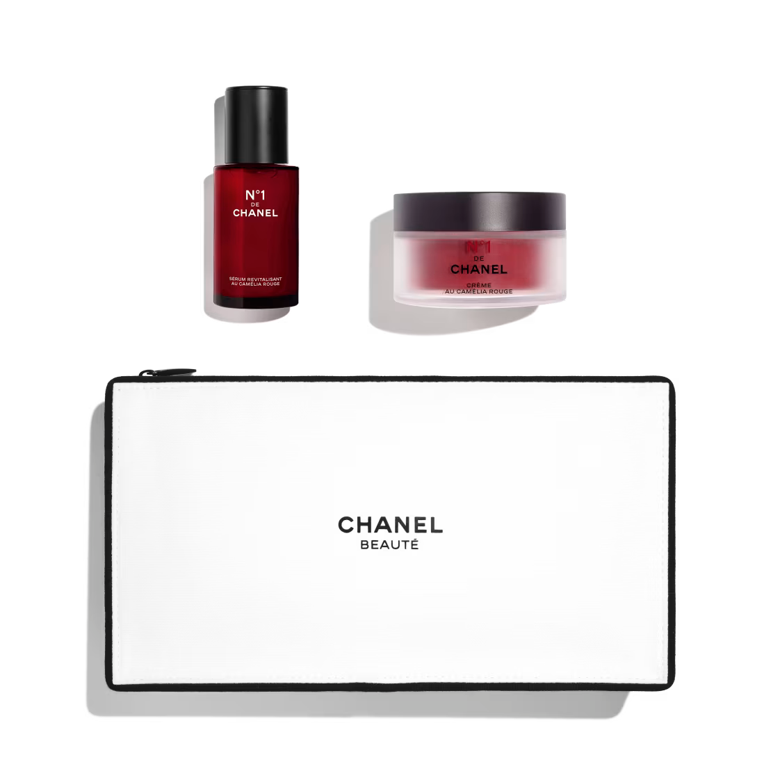 DUO REVITALISANT : N°1 DE CHANEL SÉRUM 30 ML, CRÈME 50 G ET TROUSSE